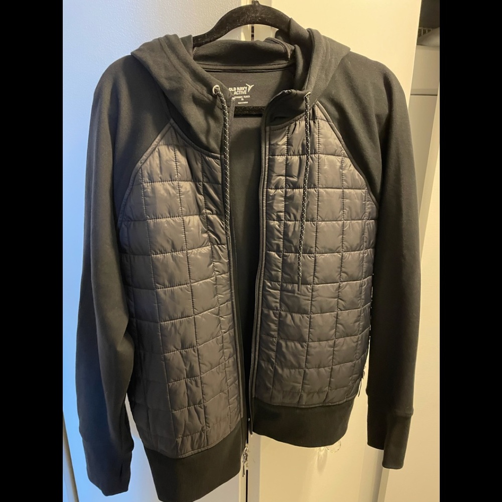 NWOT XL Old Navy women’s fleece jacket hoodie black